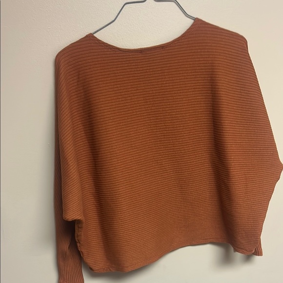 Ginger G Rust Ribbed Top - Picture 2 of 2